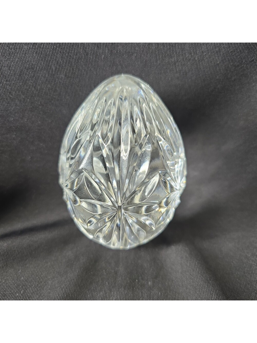Vintage 1995 Waterford Annual Crystal Egg Paperweight Retired Etched